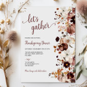 Invitation Citrouille du dîner de Thanksgiving