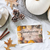 Invitation Citrouille du dîner de Thanksgiving
