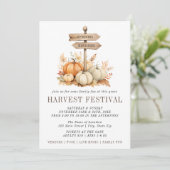 Invitation Citrouille du Festival de récolte simpl (Debout devant)