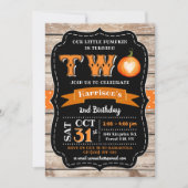 Invitation Citrouille du garçon 2e anniversaire (Devant)