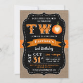 Invitation Citrouille du garçon 2e anniversaire (Devant)