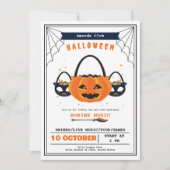 Invitation Citrouille du parti Halloween (Devant)
