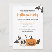 Invitation Citrouille du parti Halloween (Devant)