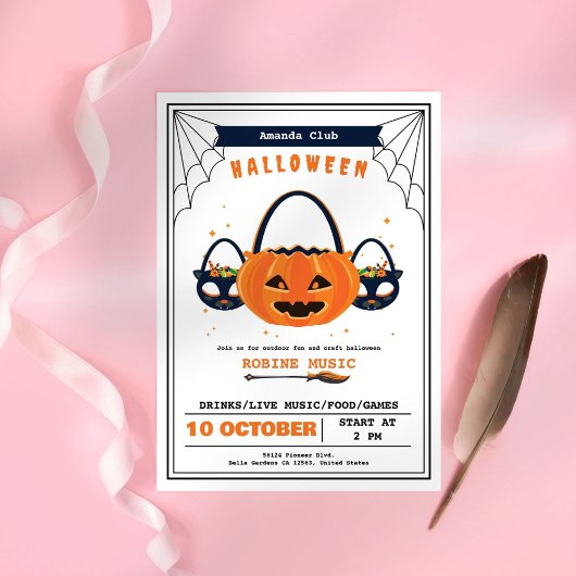 Invitation Citrouille du parti Halloween