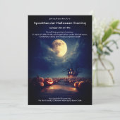 Invitation Citrouille éffrayant Champ Halloween Fête Invitati (Debout devant)