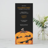 Invitation Citrouille éffrayant de Halloween découpant la (Debout devant)