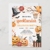 Invitation Citrouille éffrayant Halloween Party (Devant)
