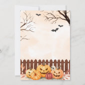 Invitation Citrouille éffrayant Halloween Party (Dos)