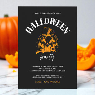 Invitation Citrouille effrayant Noir Adulte Halloween Costume