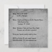 Invitation Citrouille effrayante et maisons hantées Halloween (Dos)