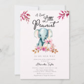 Invitation Citrouille Eléphant mignon automne laisse Baby sho (Devant)