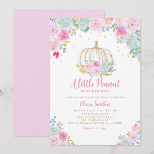 Invitation Citrouille en route Fleur de citrouille Fille Baby