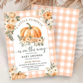 Invitation Citrouille En Voie D'Automne Baby shower Hommes-Fe