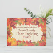 Invitation Citrouille et automne / automne couleurs Thanksgiv (Debout devant)