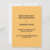 Invitation Citrouille et automne / automne couleurs Thanksgiv (Dos)