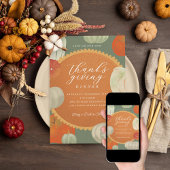 Invitation Citrouille et Citrouille Pie Thanksgiving Dîner