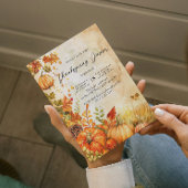 Invitation Citrouille et Feuille d'automne Thanksgiving Dîner
