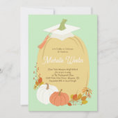 Invitation Citrouille Fall Élémentaire Graduation Party (Devant)