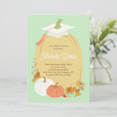 Invitation Citrouille Fall Élémentaire Graduation Party (Debout devant)