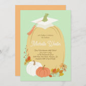 Invitation Citrouille Fall Élémentaire Graduation Party (Devant / Derrière)