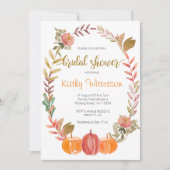 Invitation Citrouille Fall in Love Fall Fête de l'mariée flor (Devant)
