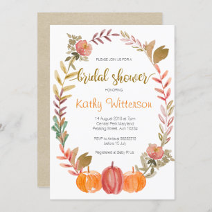 Invitation Citrouille Fall in Love Fall Fête de l'mariée flor