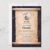 Invitation Citrouille fantôme Halloween Mystique Anniversaire (Devant)