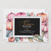 Invitation Citrouille Festif Frame Thanksgiving Dîner (Devant)