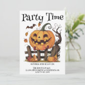 Invitation Citrouille Festive d'Halloween (Debout devant)