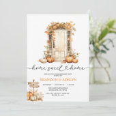 Invitation Citrouille Fête de chauffage domestique Accueil Sw (Debout devant)