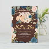 Invitation Citrouille Fête des mariées de bois de la marine B (Debout devant)