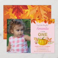 Citrouille Fille Automne Premier Anniversaire Pail