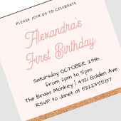 Invitation Citrouille fille rose Parties scintillant Hallowee