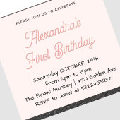 Invitation Citrouille fille rose Parties scintillant Hallowee