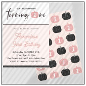 Invitation Citrouille fille rose Parties scintillant Hallowee