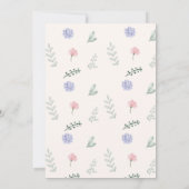 Invitation Citrouille Fleur Bleu Halloween Baby shower d'auto (Dos)