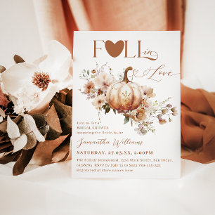 Invitation Citrouille Fleur sauvage Boho Chic Fall Fête des m