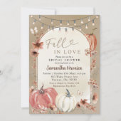 Invitation Citrouille Fleur sauvage Boho tombe dans la Fête d (Devant)