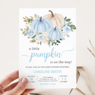 Invitation Citrouille Fleurie de Chute Bleue