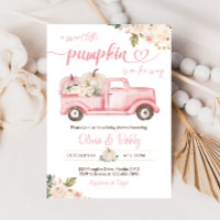 Citrouille Floral Vintage Camion bébé fille douche