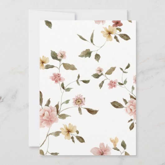 Invitation citrouille Floral Wreath (Dos)