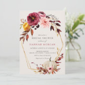 Invitation Citrouille Florale à la douche nuptiale (Debout devant)