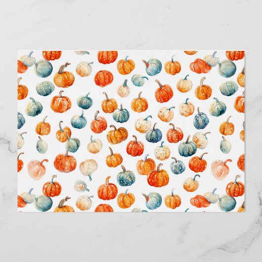 Invitation citrouille Foil (Recto)
