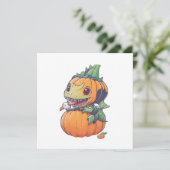 Invitation citrouille fou essayant de manger éffrayant fou ci (Debout devant)