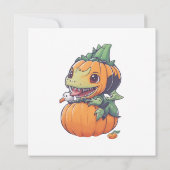 Invitation citrouille fou essayant de manger éffrayant fou ci (Dos)