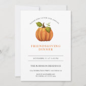 Invitation Citrouille Friendsgiving Thanksgiving (Devant)