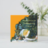 Invitation CITROUILLE, FRUITS ET GLASSWARE Dîner d'action de (Debout devant)