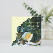 Invitation CITROUILLE, FRUITS ET GLASSWARE Dîner d'action de (Debout devant)