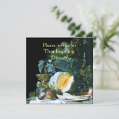 Invitation CITROUILLE, FRUITS ET VERRERIE Dîner de Thanksgivi (Debout devant)