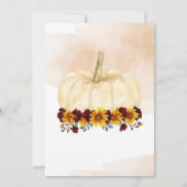 Invitation Citrouille Girl Sunflower Gold Premier anniversair (Dos)